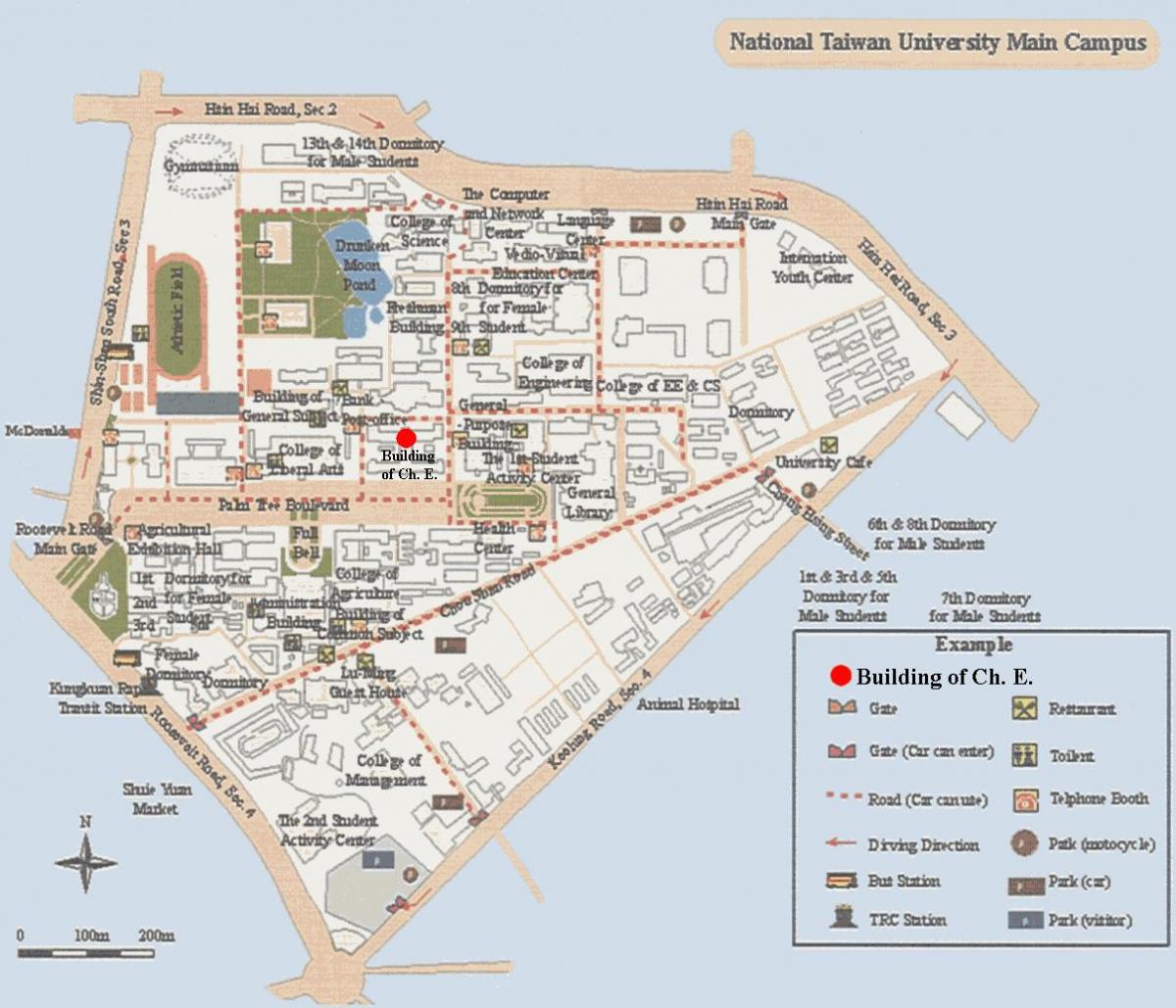 national taiwan university kampus peta