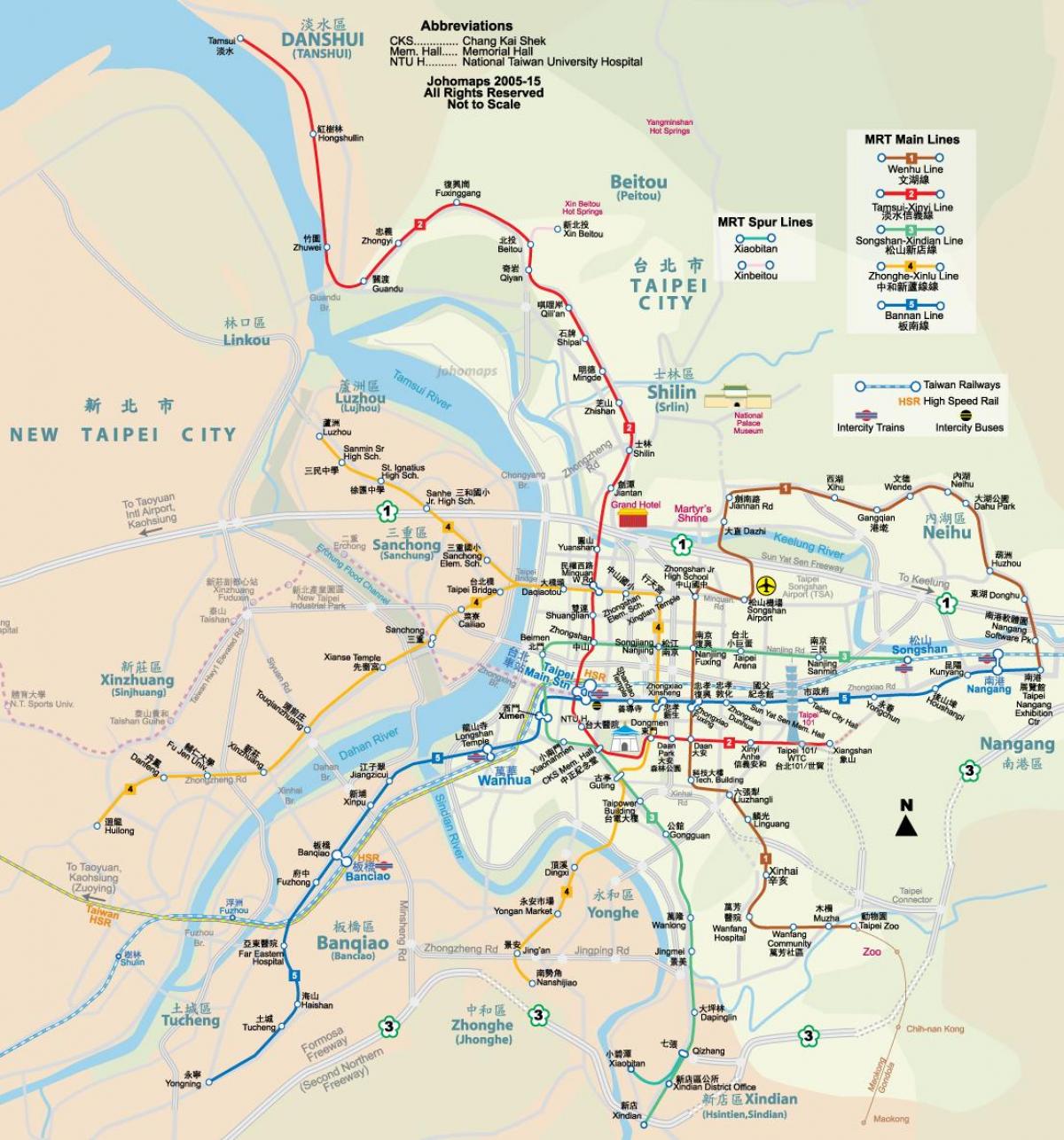 peta Taipei jalan