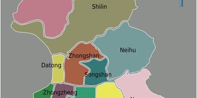 Kota Taipei, distrik peta