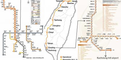 Peta Taipei rel kecepatan tinggi stasiun